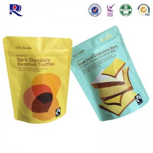 Aluminiumfolie sta etui met rits voor chocolade of andere voedselverpakkingen 100g 250g 500g enz