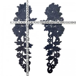 2 Geavanceerd gehaakt borduurwerk, applique halslijn kant vrouw
