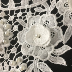 Nieuwe aankomst halskraag met kralen applique kant