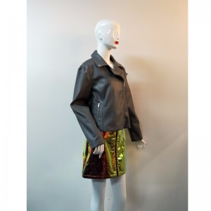 ZWART PU FIETSJAS RLWPJ0014N