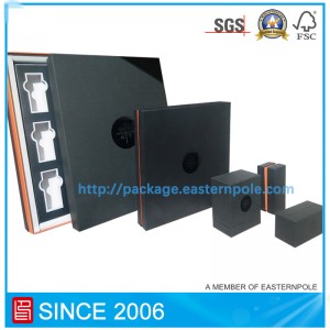 Handgemaakte cosmetica papieren doos met kartonnen inleg