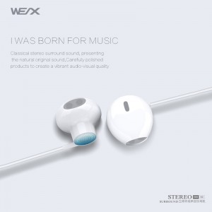 WEX 305 Traditionele oortelefoons, Wired Earphones, Wired Headbons, ear Buds