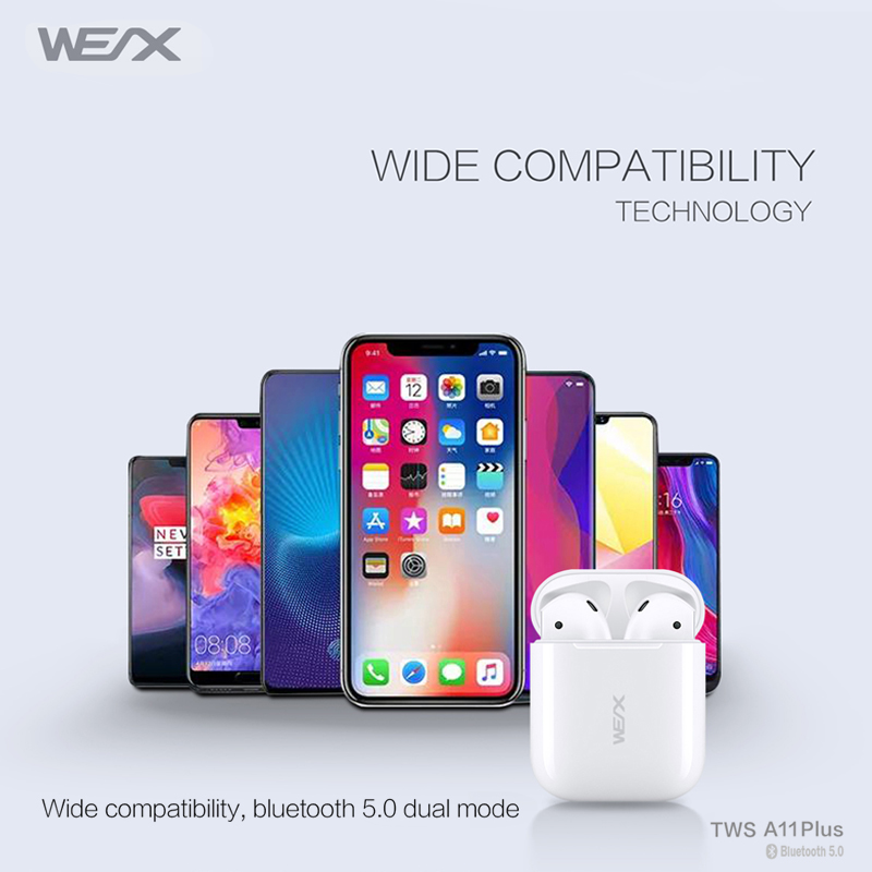 WEX -A11 Plus draadloze oorknoppen 65292; bluetooth 5.0 hoofdtelefoons voor 6522; TWS -server 65288888;echte draadloze stereo -knoppen 65289; koptelefoons