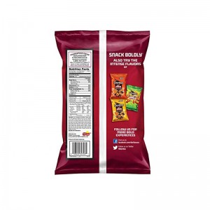 Heat seal op maat gelamineerde plastic folie gevoerde kussen aardappel banaan chip T-shirt tas voor voedsel