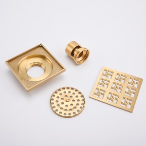 Ondiepe douchegoot afvoer in betonnen vloer