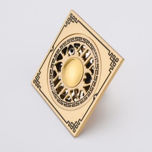 Zwart patroon verborgen douche vierkante badkamer afvoerputje