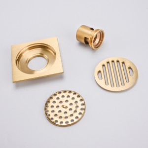 Gouden leverancier messing tegel insert vloer douche haarvanger afvoer