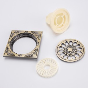 Messing pvc vloer decoratieve douche afvoer dekselfilter