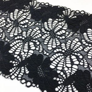 Nylon spandex elastisch breed kant met 18cm breed voor ondergoed of kleding