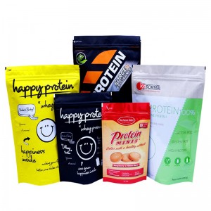 Op maat gemaakte Doypack hersluitbare ritssluiting opstaan ​​zakjes aluminiumfolie koffie verpakking zakken met rits