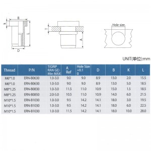Elevator Plat Head Rivet noten
