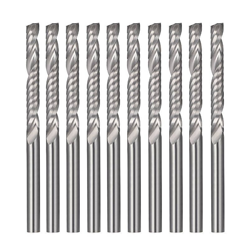 CNC-frezen, 1/8 ”freesfrees met enkele fluit voor hout, nylon, hars, ABS, acryl, PVC, MDF