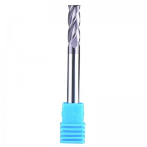 4 fluiten CNC-frees, vierkante neus 1/4 inch schachtdiameter, totale lengte 2-1 / 2 inch, spiraalrouterbit met coating