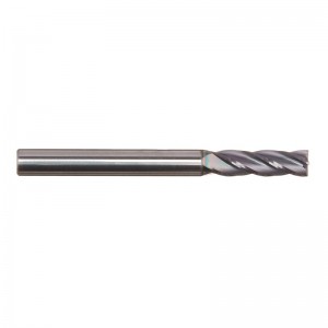 Volhardmetalen frees, AlTiN gecoat, 4 fluit, 3/16 \