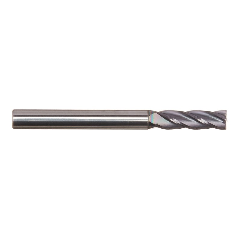 Volhardmetalen frees, AlTiN gecoat, 4 fluit, 3/16 
