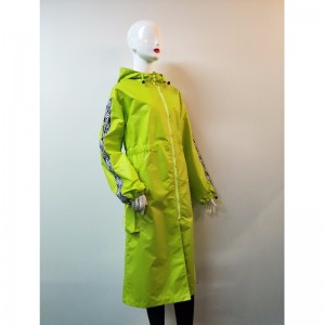 FLUORESCENTE GROENE LONGLINE WINDBREAKJACK DAMES RLWJ0009