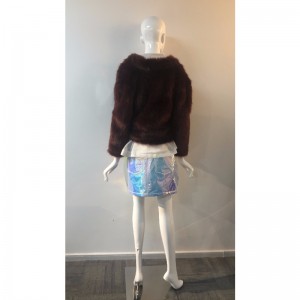 FAUX BONTJAS VAN DAMES IN BRUIN RLWF0027