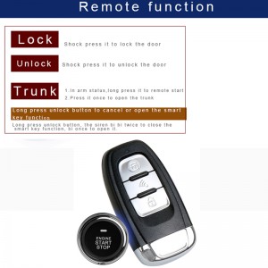 PKE keyless entry RFID auto lock \u0026 unlock in auto alarm starter