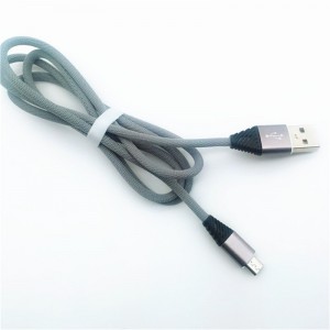 KPS-1004CB Micro Custom katoen weven 1m 2.2a snellaad micro usb-kabel voor Android