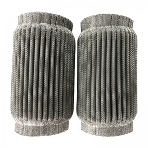 50Micron roestvrijstalen geplooide waterfilterkaars