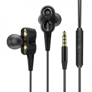 2019 Nieuwe dubbele driver Goede diepe bas Stereo Hi-Fi In-ear bedrade oortelefoon OE18