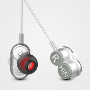 Dubbele luidspreker HiFi Stereo in-ear bedrade hoofdtelefoon