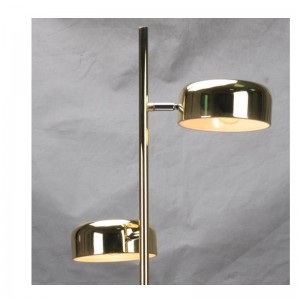 Staande lamp met metalen kap en verstelbare functie
