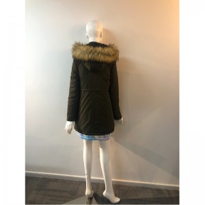 KAKI HOODED COAT DAMES RLWPC0048