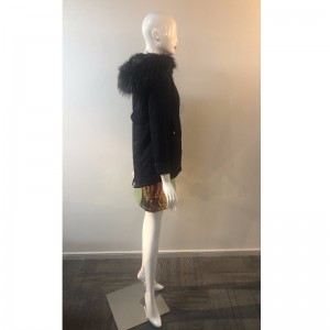 HOODED JAS VOOR DAMES IN ZWART RLWPC0064