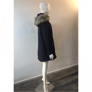 ZWART HOODED JAS DAMES RLWPC0076