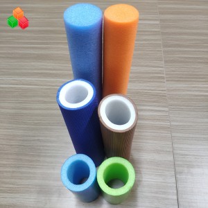 Aangepaste vorm logo kleur super zachte holle schuim buizen PVC EVA EPE schuim ronde buis voor indoor speeltoestellen / verpakking