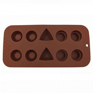 10 holtes Siliconen Chocoladevorm Chip Mallen
