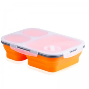 Siliconen lunchbox dubbellaags lunchbox siliconen verse box kinderlunchbox vouwkom op maat