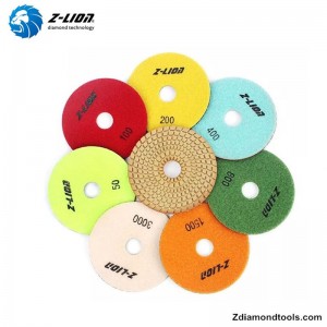 Z-LION ZL-123C hars natte diamant flexibele polijstpads voor steenprojecten