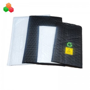 Aangepaste bedrukte logo bubble mailers scheurbestendige gevoerde plastic zak / co geëxtrudeerde poly verzending envelop bubble lucht wrap zak