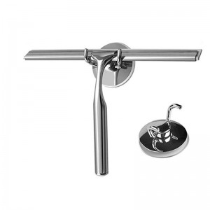 Professionele roestvrijstalen vloerwisser voor douche Badkamer Vensterglas met zuignaphakenhouder