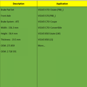 Remblokken (OE: 271 859, OE: 2718 591)