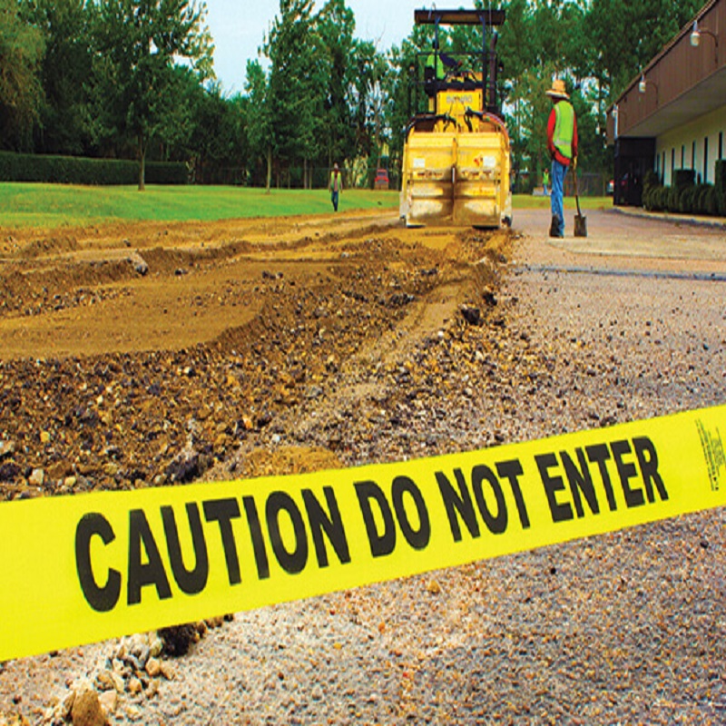 Aangepaste voorzichtigheid en barricade-tape