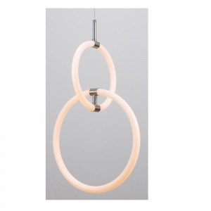 led -hangerlamp met draaibare acrylronde ring