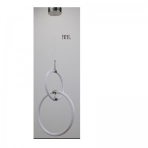 led -hangerlamp met draaibare acrylronde ring