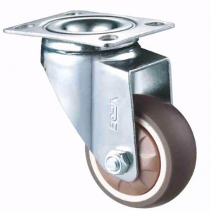 Lichte belasting --Chrome vergulde behuizing met zacht loopvlak TPR wiel