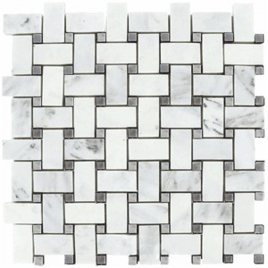 Bianco carrara wit gezoet 3\/4 penny rounds mozaïektegel