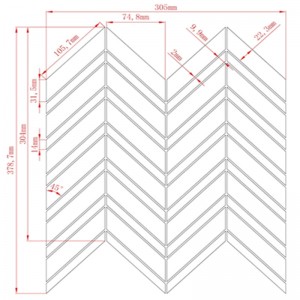 Carrara bianco gezoet chevron multi marmeren vloer muur mozaïek