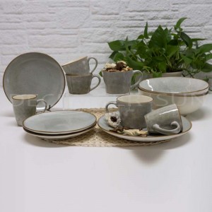 Keramische eenvoudige dinerset