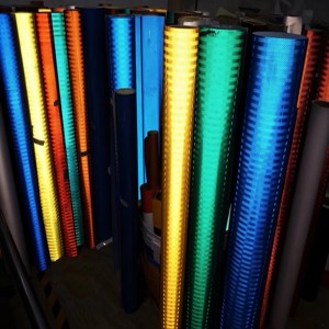 rode en witte reflecterende veiligheidstape