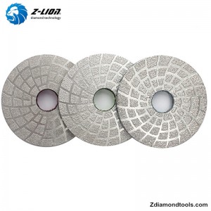 ZL-QH17 4 inch vacuümgesoldeerde diamantgereedschapkussentjes voor steen