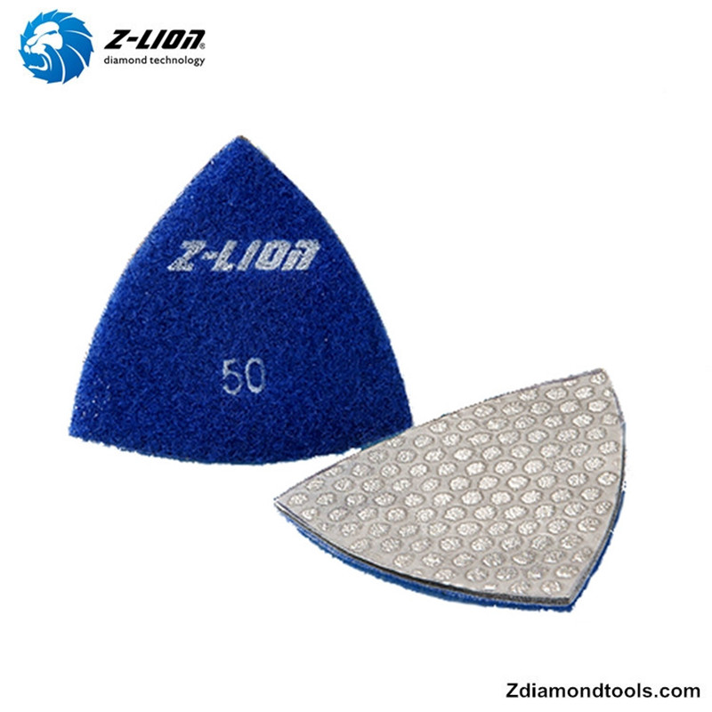ZL-QH18 Vacuümgesoldeerde driehoekige polijstpads met diamant