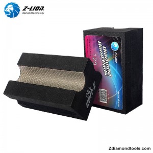 op maat gemaakte gegalvaniseerde kwaliteit diamant handpolijstpads voor steen ZL-37CV20