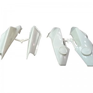 Motorfiets linker en rechter sierplaat