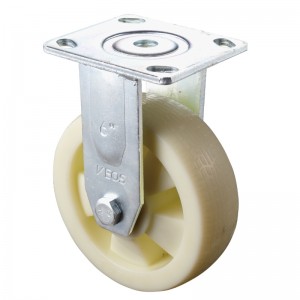 Heavy Duty - Verchroomde behuizing met wit TPE-wiel